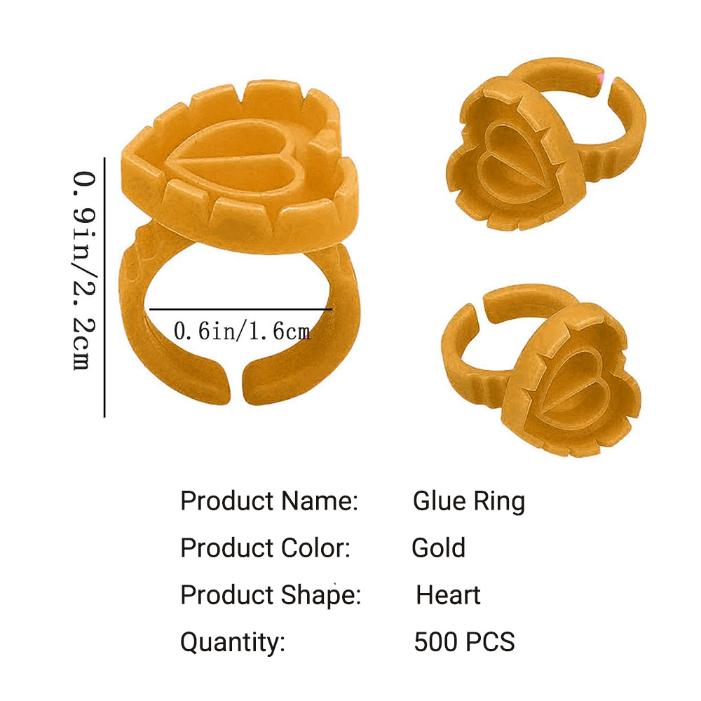 500PCS Glue Rings for Lash Ext - Eyelash Extension Look recension och pris