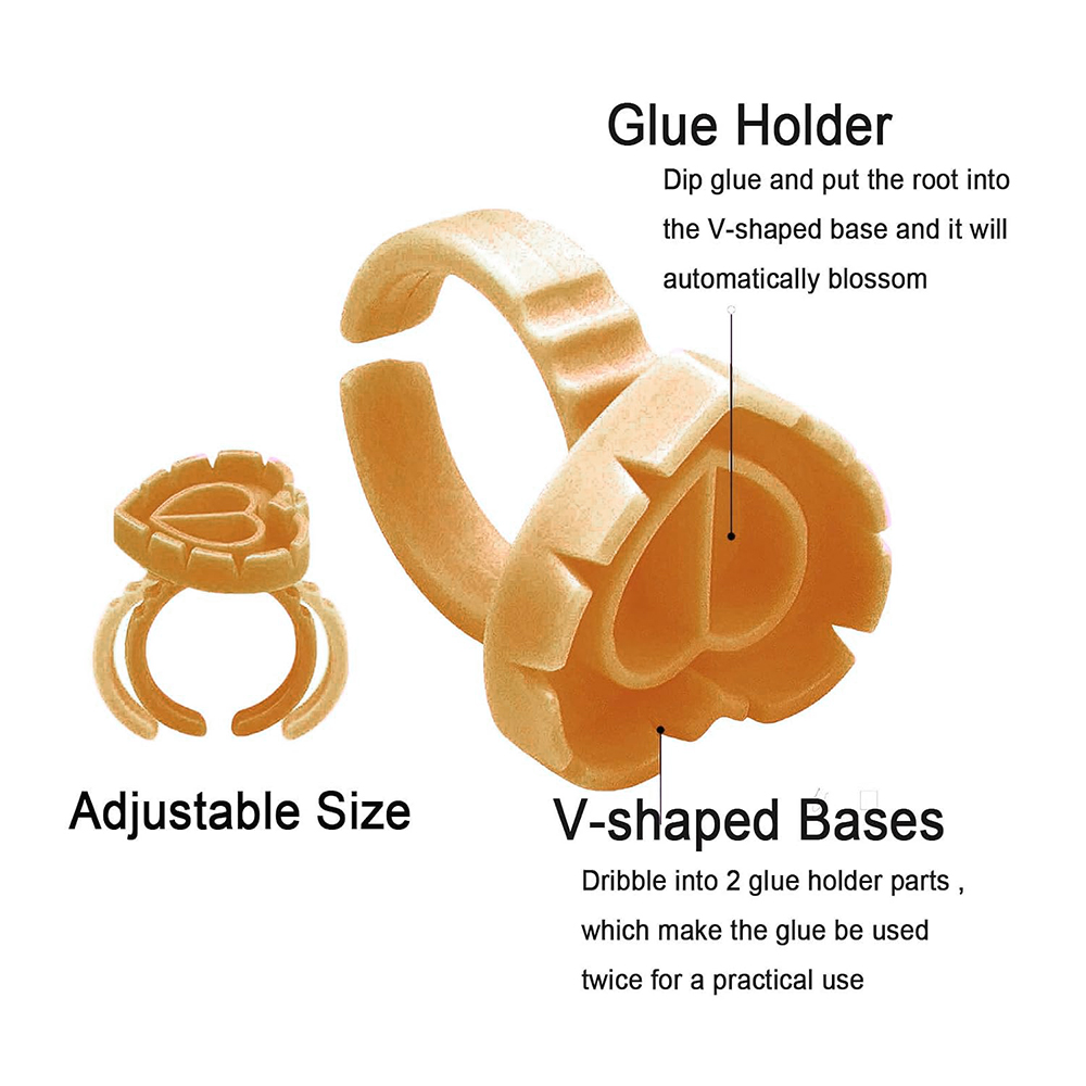500PCS Glue Rings for Lash Ext - Eyelash Extension Look recension och pris