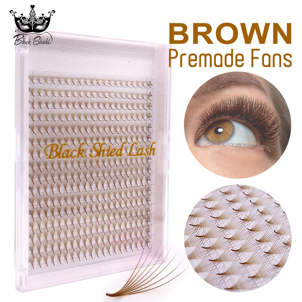 320 Colored Pointy Base Brown  - Eyelash Extension Russian recension och pris
