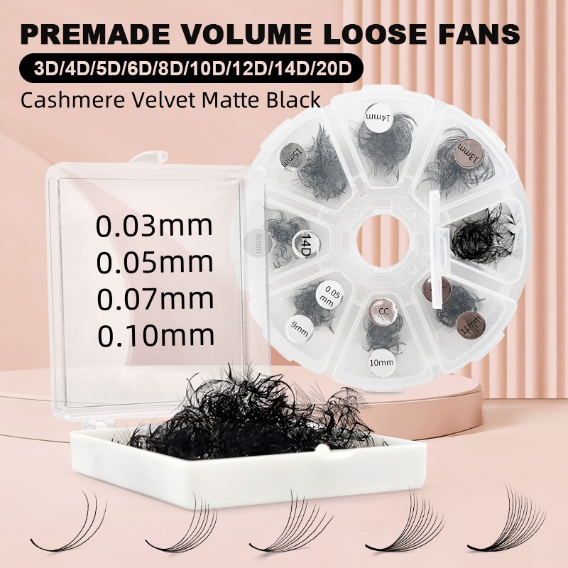 500 Premade Loose Lashes Pro M - Eyelash Extension For Asian Eyes recension och pris