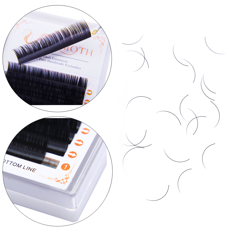 DOSMOTH 10 boxes 16rows 7-16mm - Eyelash Extension Human Hair recension och pris
