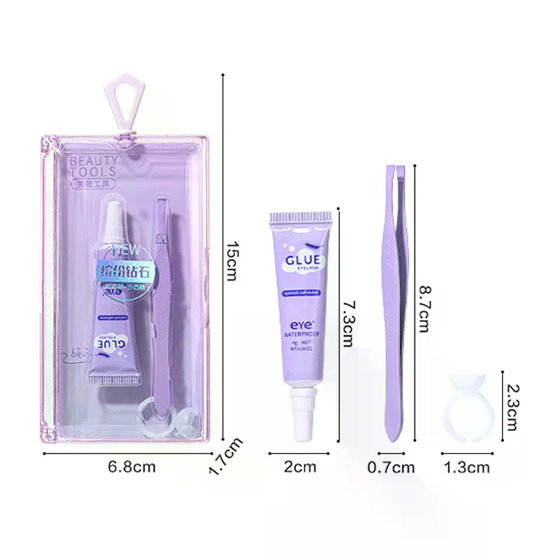 Eyelash Glue With Tweezers Set - Eyelash Extension Eye Irritation recension och pris