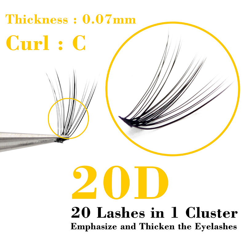 Kimcci 60 Bundles Mink Eyelash - Eyelash Extension Russian recension och pris
